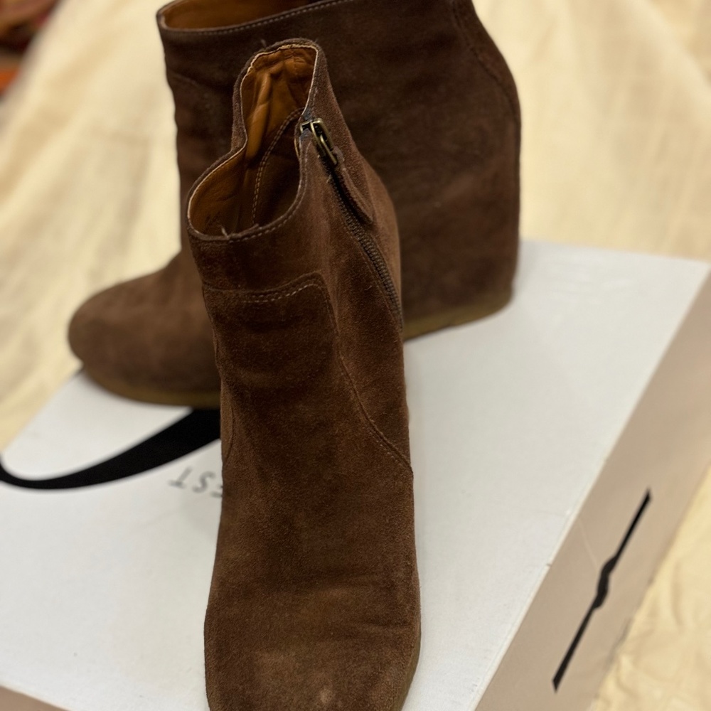 Tan booties
